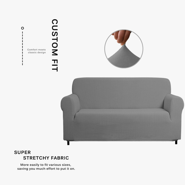 Grey Ultra Soft Stretch Fabric Loveseat Slipcovers Removable Anti-Dirty Fitted Furniture Protector Grey Ultra Soft Stretch Fabric Loveseat Slipcovers Removable Anti-Dirty Fitted Furniture Protector