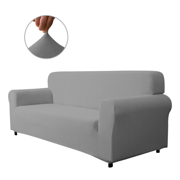 Grey Ultra Soft Stretch Fabric Sofa Slipcovers Removable Anti-Dirty Fitted Furniture Protector Grey Ultra Soft Stretch Fabric Sofa Slipcovers Removable Anti-Dirty Fitted Furniture Protector