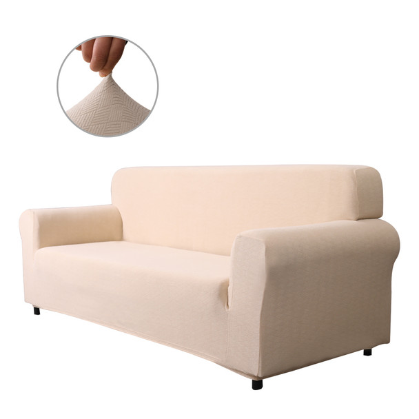 Ivory White Ultra Soft Stretch Fabric Sofa Slipcovers Removable Anti-Dirty Fitted Furniture Protector Ivory White Ultra Soft Stretch Fabric Sofa Slipcovers Removable Anti-Dirty Fitted Furniture Protector