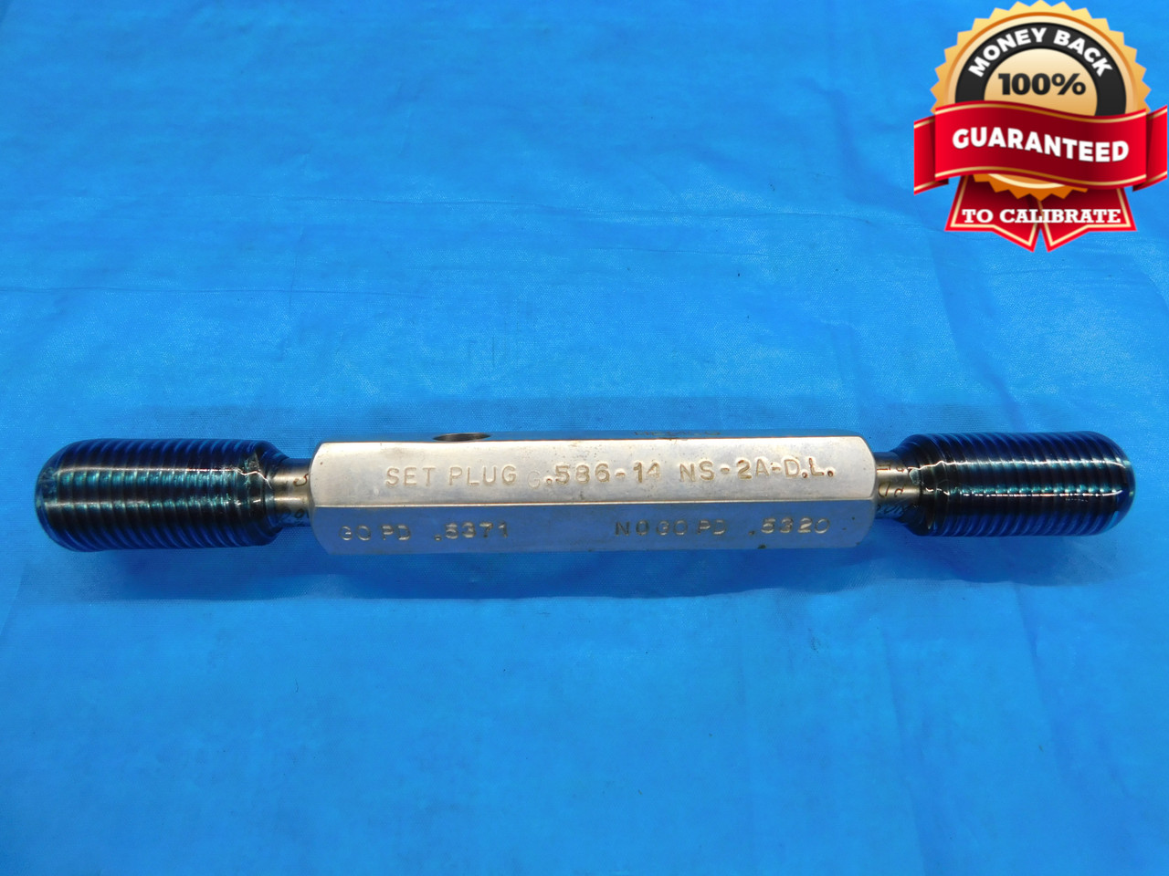 .586 14 NS 2A B/P DOUBLE LEAD SET Thread Plug Gage DW18713RD M & J