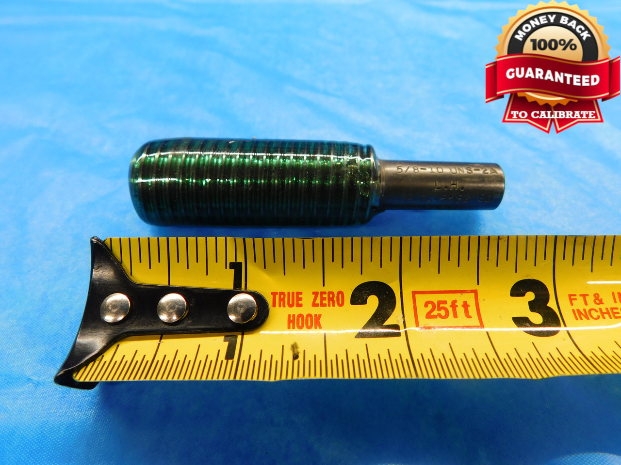 5/8 10 UNS 2A LEFT HAND EXTRA LONG SET THREAD PLUG GAGE .625 GO ONLY PD = .5582 DW19729LVR M