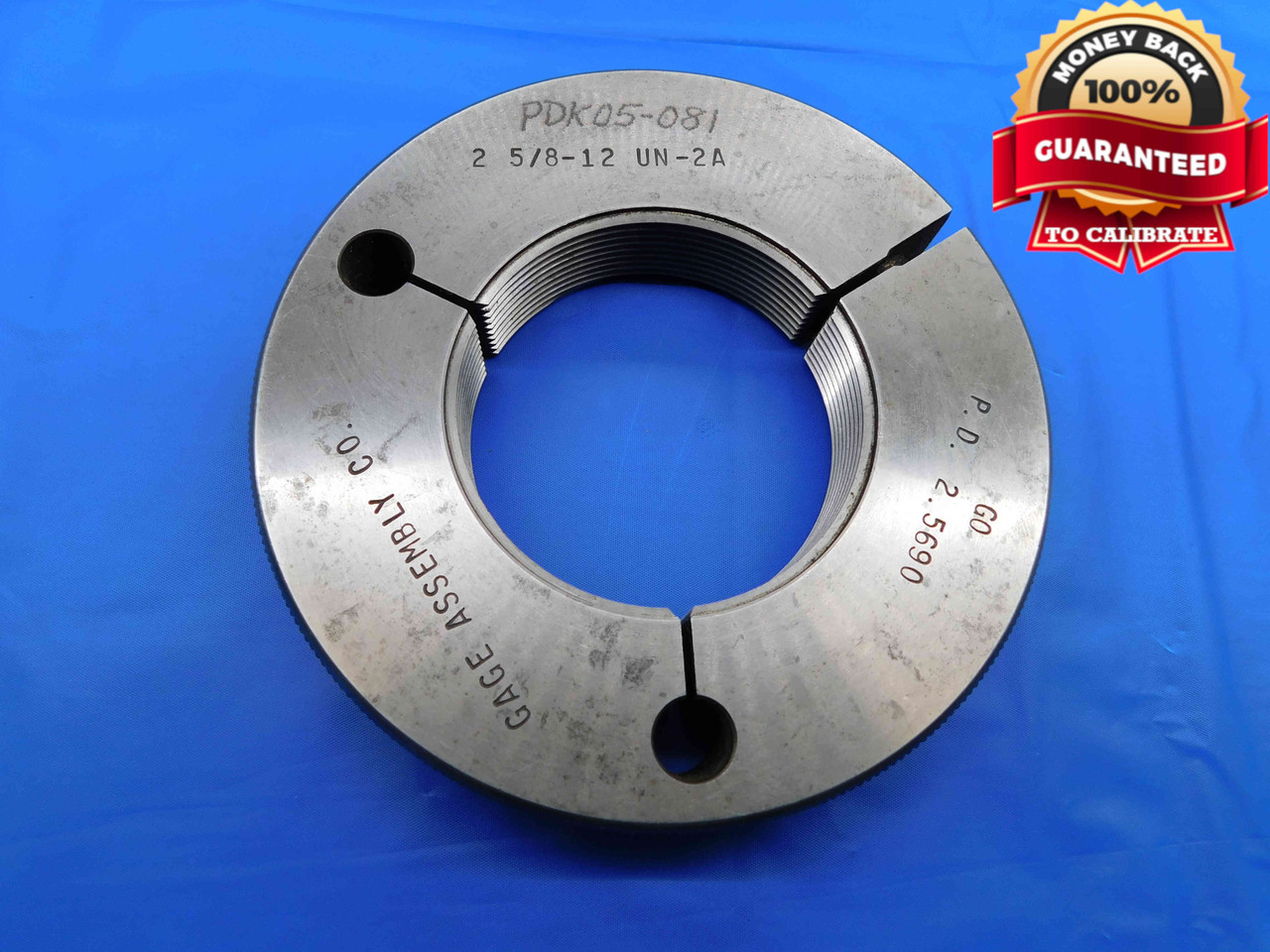 2 5 8 12 UN 2A Thread Ring Gage DW23630LVR M J Tooling LLC 2-5-8-12-un-2a-thread-ring-gage-dw23630lvr-m-j-tooling-llc