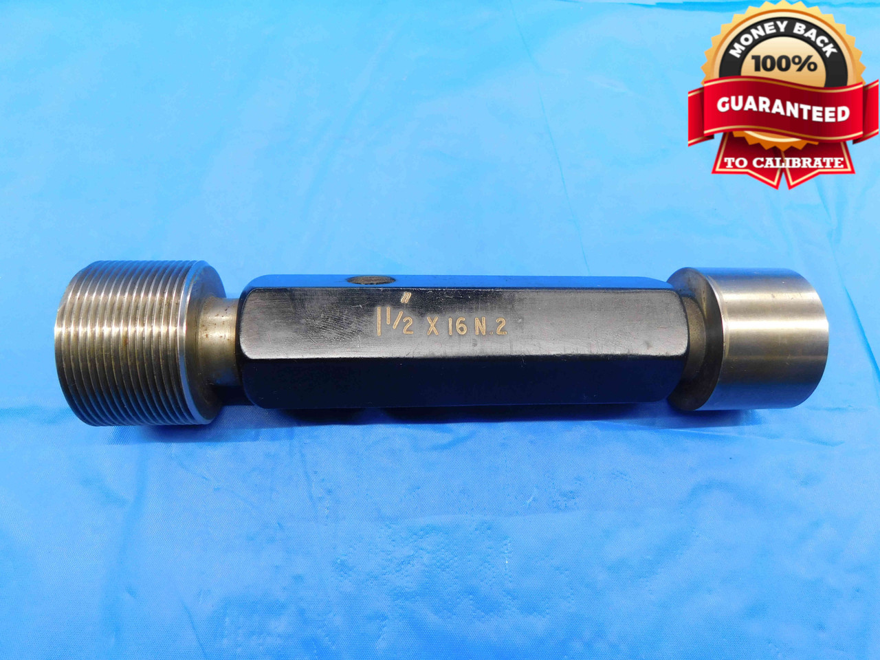 1 1/2 16 N 2 WITH MINOR DIAMETER PIN GAGE CHECK THREAD PLUG GAGE 1.5 1.