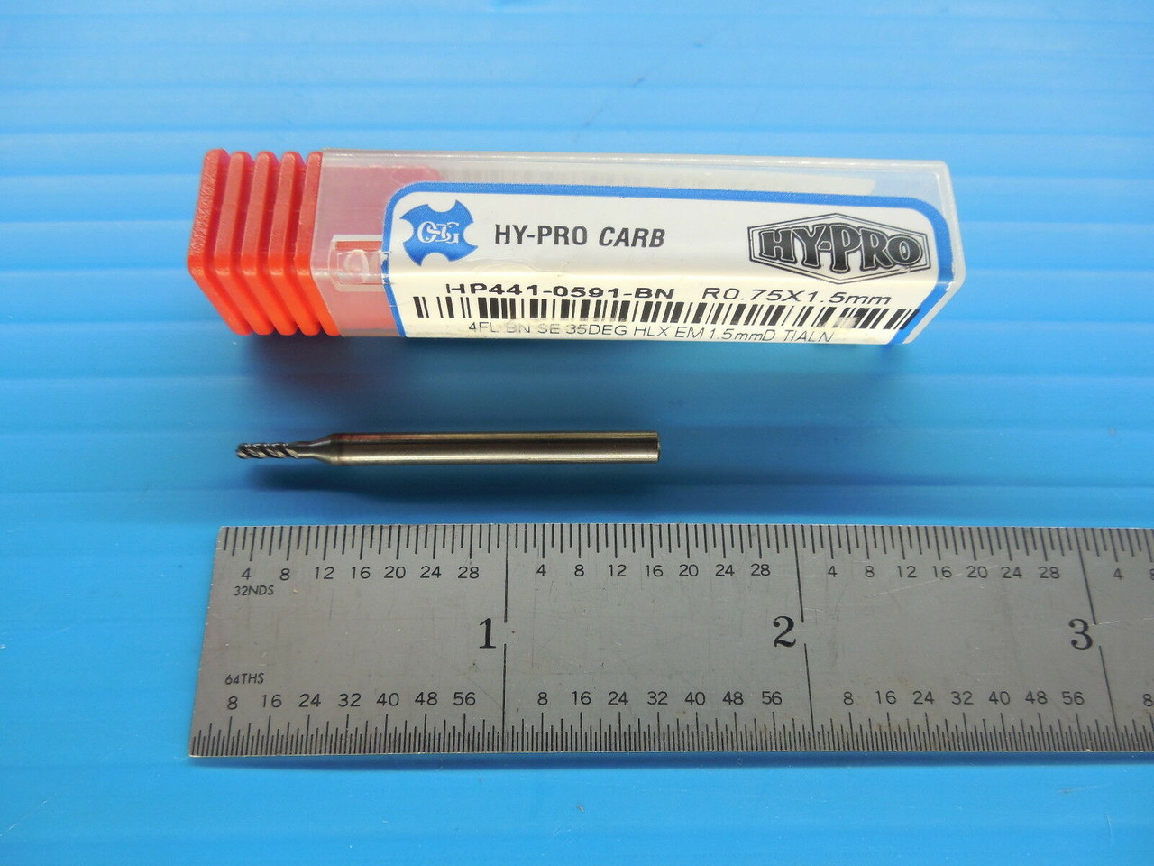 OSG HP441 - 0591 - BN 4 FLUTE .0591 DIA CARBIDE END MILL 5 mm LOC 39 mm OAL  TOOL