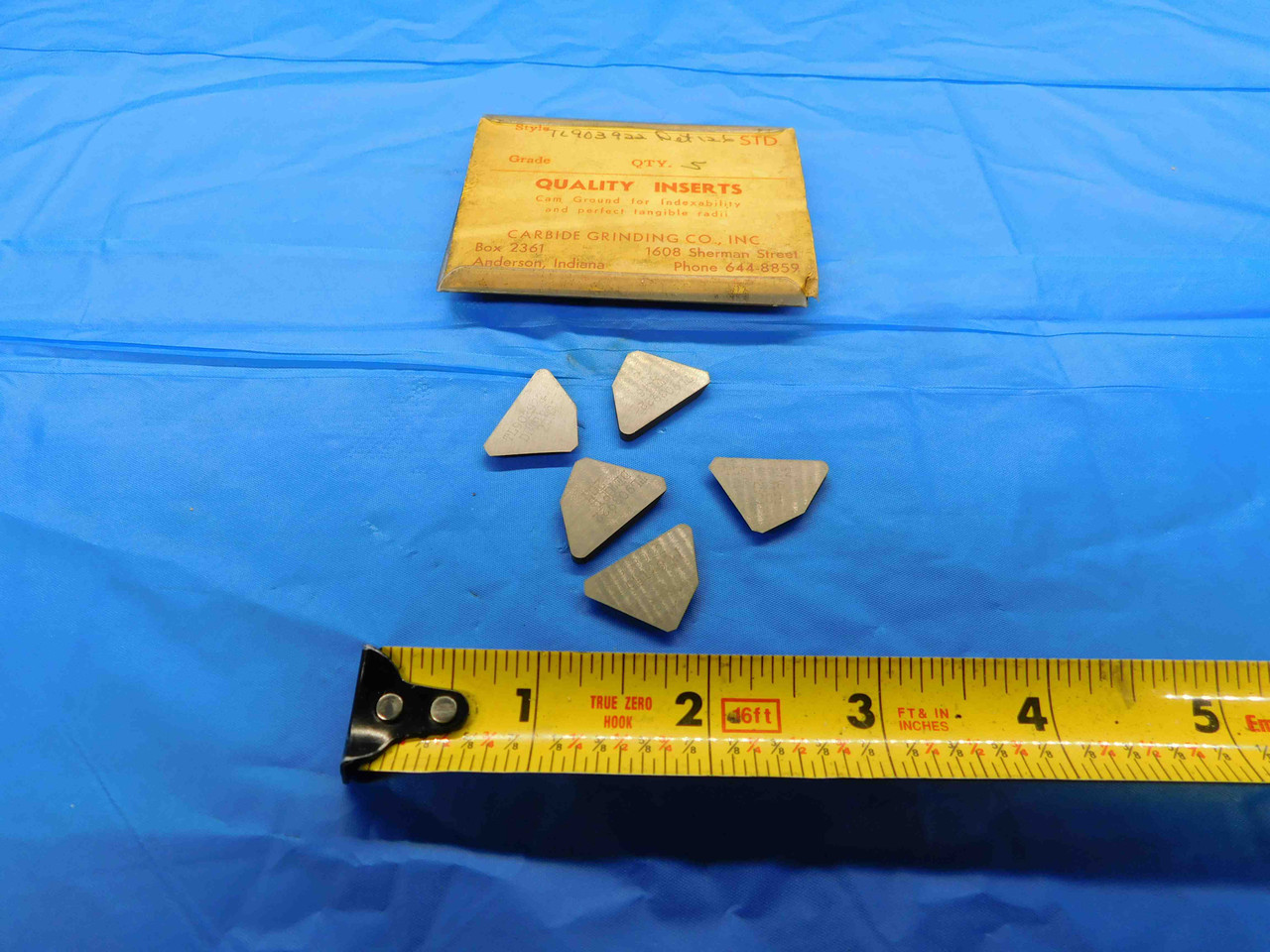 5pcs NEW CARBIDE GRINDING CO. INC TL903922 DET126 20N CARBIDE INSERTS