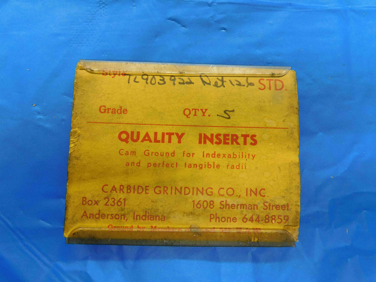 5pcs NEW CARBIDE GRINDING CO. INC TL903922 DET126 20N CARBIDE INSERTS