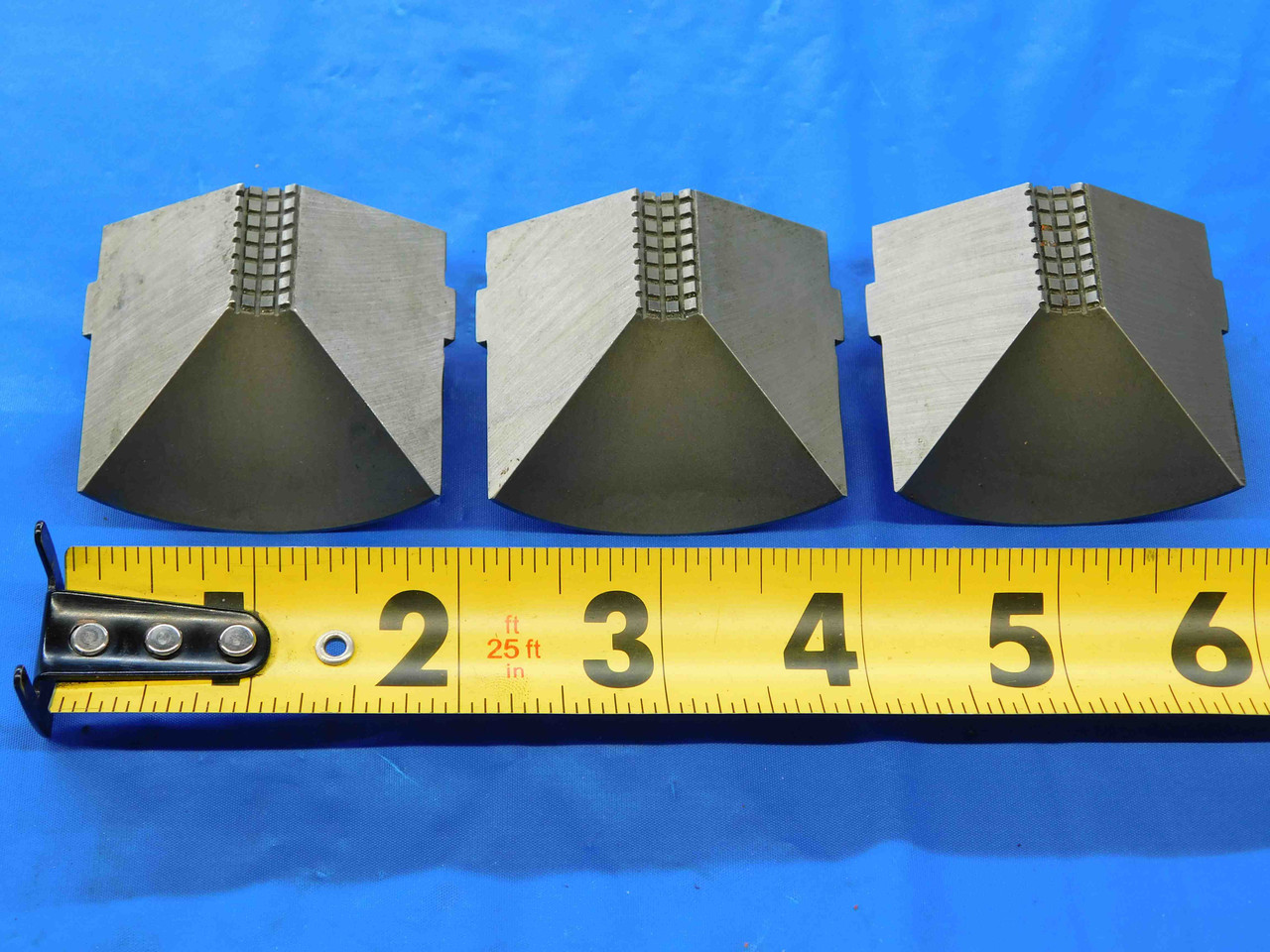 3pc SET HARDINGE S20 COLLET PADS ROUND SERRATED 7/16 .4375 USA MADE