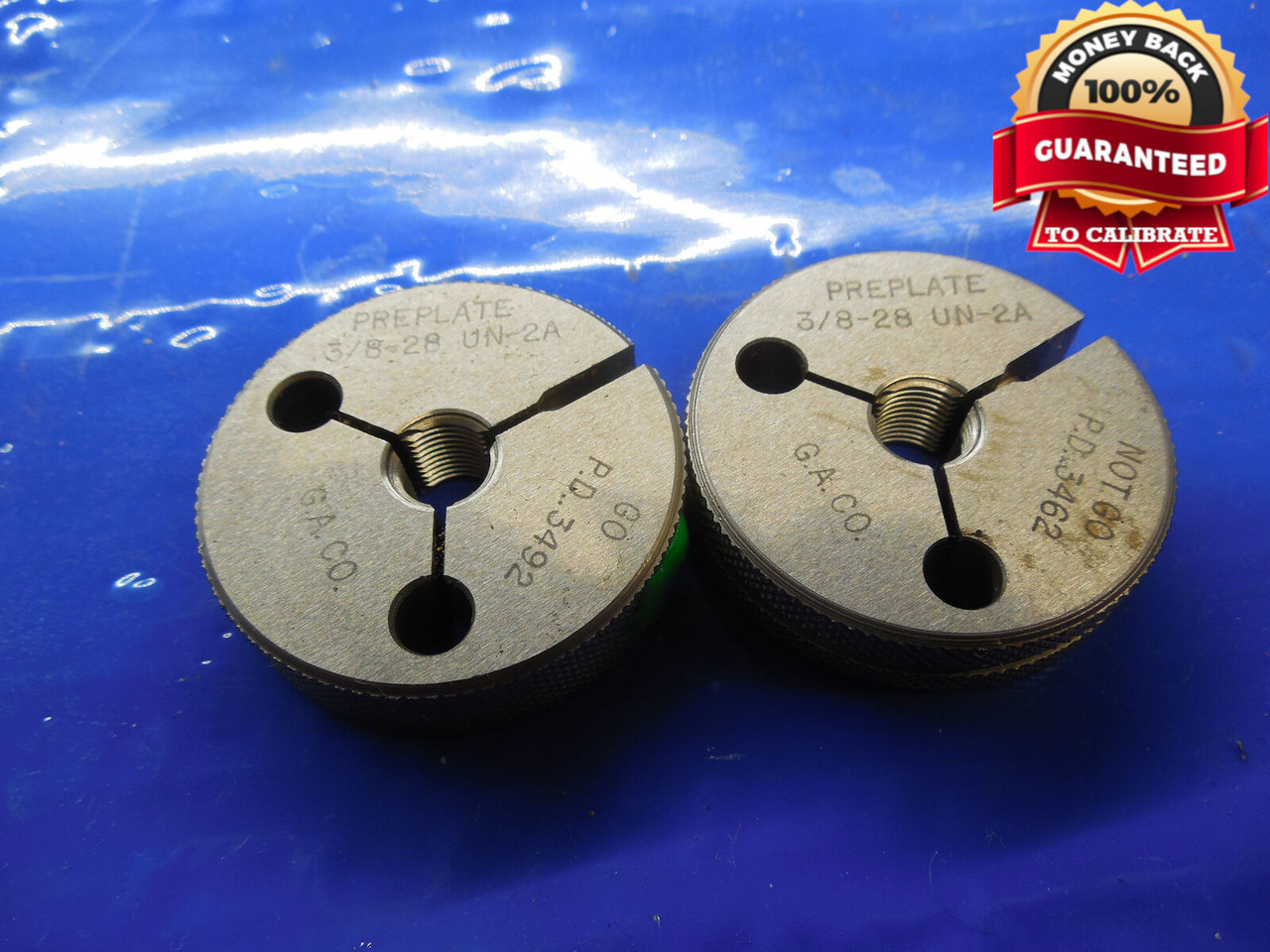= .3507 3//8-28 N-2A UNS-2A 3//8 28 UN 2A THREAD RING GAGE .375 GO ONLY P.D