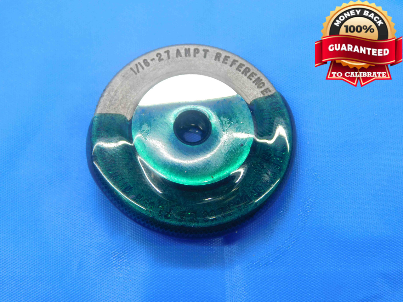 1/16 27 ANPT 6 STEP PLAIN REFERENCE PIPE THREAD RING GAGE .0625 A.N.P.T ...