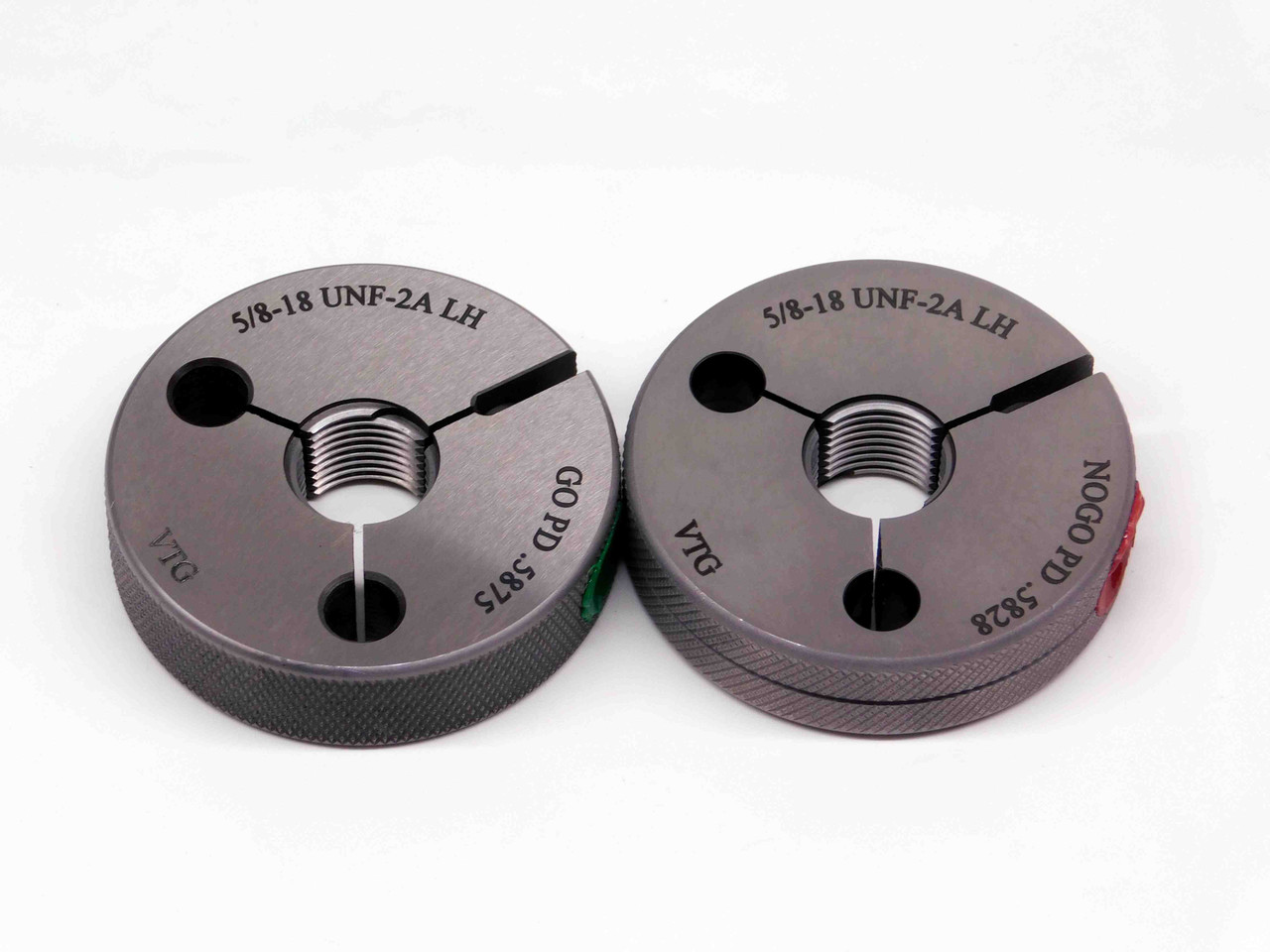 NEW 5/8 18 UNF 2A LEFT HAND VERMONT THREAD RING GAGES .625 GO NOGO