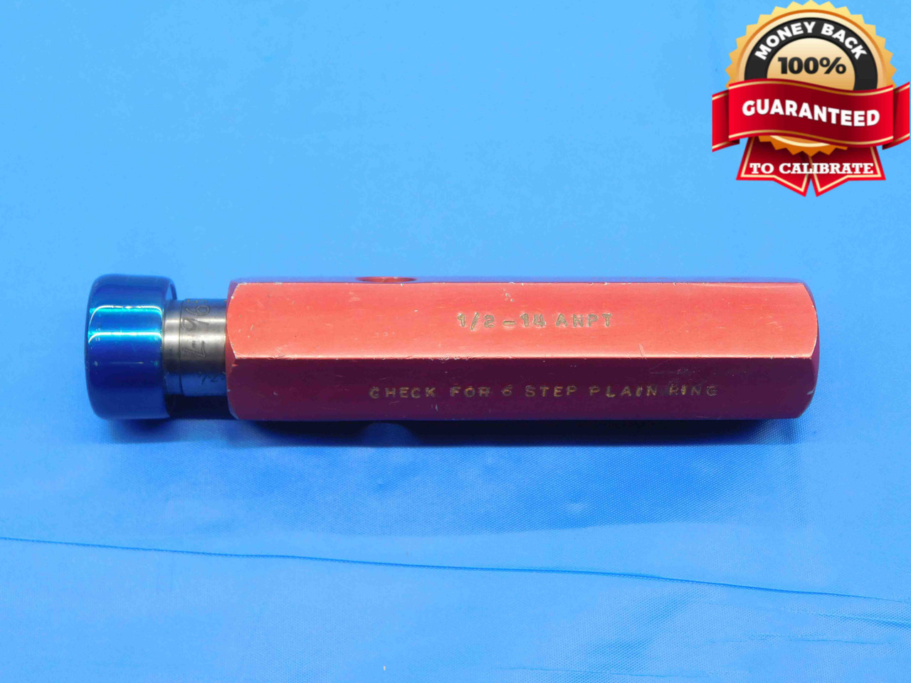 1/2 14 ANPT PIPE SET THREAD PLUG GAGE .5 .50 REFERENCE FOR 6 STEP PLAIN ...
