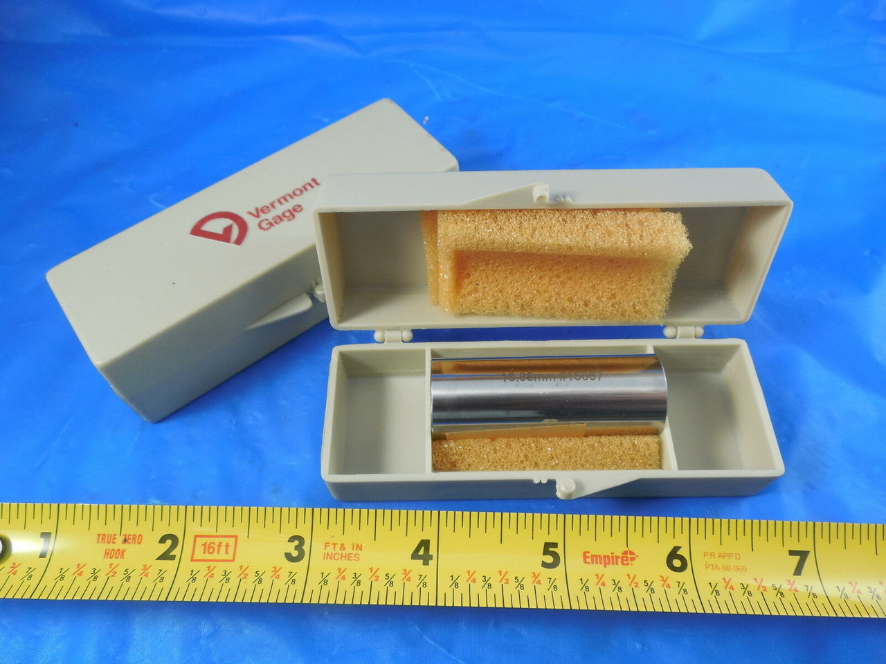 2 PCS VERMONT PIN PLUG GAGES 18.80mm & 18.88mm .7500 UNDERSIZE .7402