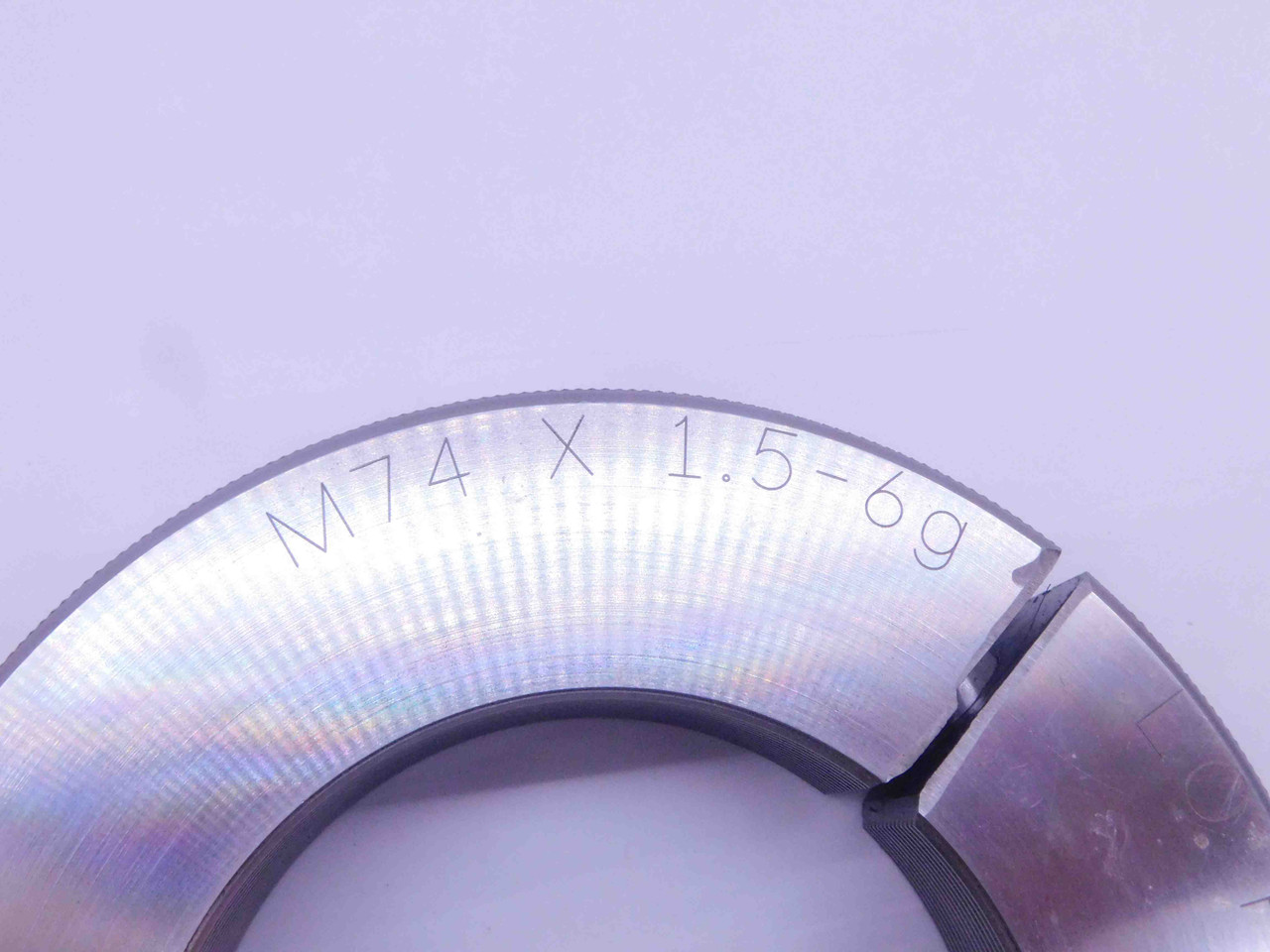 M74 X 1.5 6g METRIC THREAD RING GAGES 74 GO NO GO P.D.'S = 72.994 & 72. ...