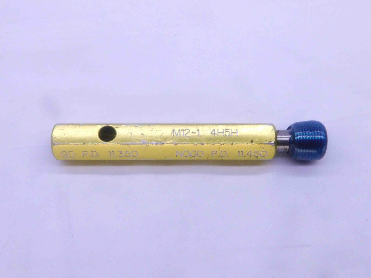 Thread 4h5h M12 X 1 4H5H METRIC THREAD PLUG GAGE 12 1.0 NO GO ONLY P.D. = 11.450 ...
