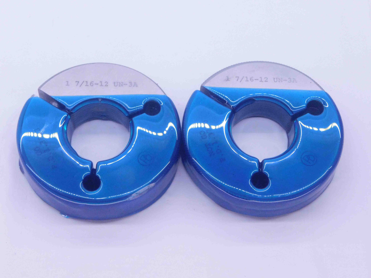 1 7/16 12 UN 3A SPECIAL THREAD RING GAGES 1.4375 GO NO GO PD'S = 1.3853 ...