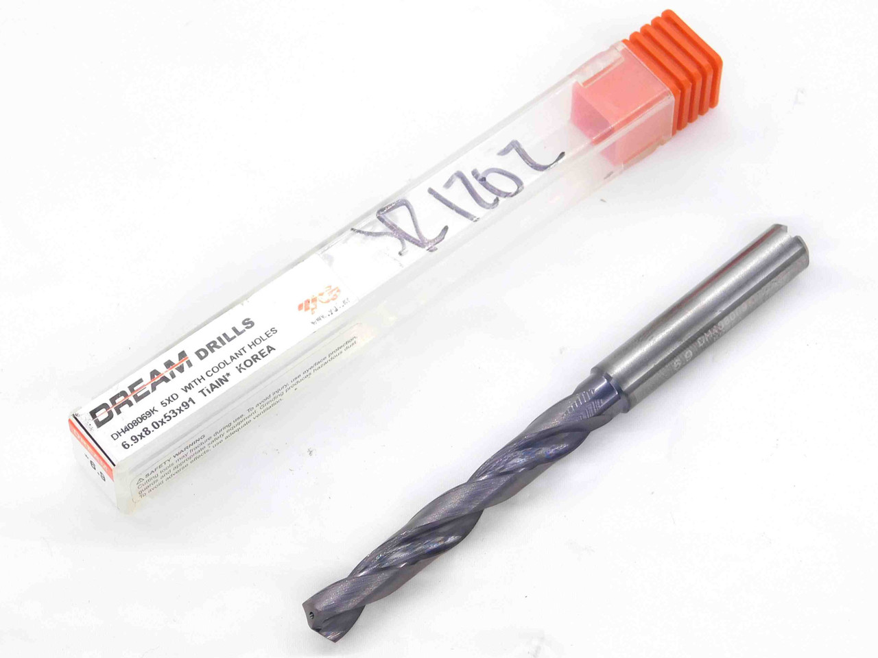 NEW YG1 6.9mm TiAlN CARBIDE COOLANT THRU TWIST DRILL BIT DH408069K 8mm ...