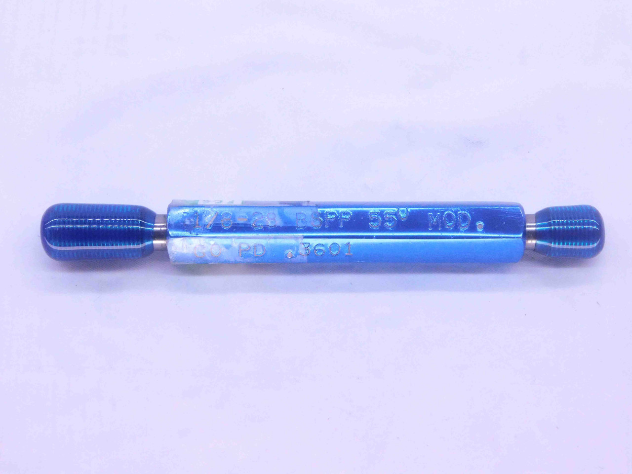 1/8 28 BSPP 55 DEG MOD PIPE THREAD PLUG GAGE .125 GO NO GO PD'S = .3601 ...