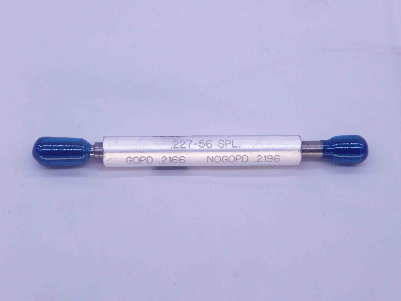 .227 56 SPL SPECIAL THREAD PLUG GAGE .2270 GO NO GO P.D.'S = .2166 ...