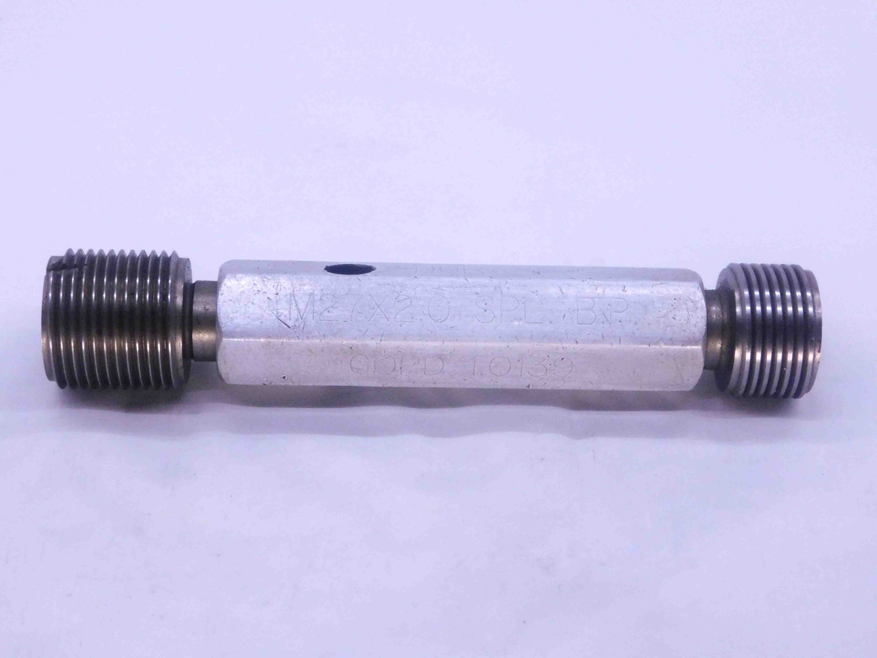 M27 X 2 SPL BEFORE PLATE THREAD PLUG GAGE 27 2.0 GO NO GO PD'S = 1.0139 ...