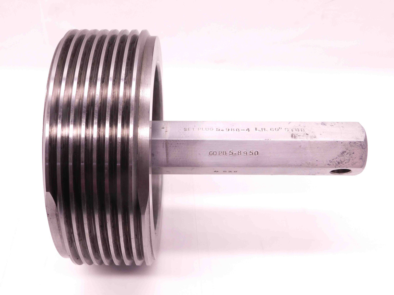 5.988 4 STUB LEFT HAND SET THREAD PLUG GAGE 5.9880 GO ONLY P.D. = 5. ...