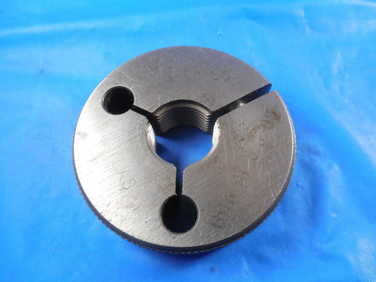 M18 X 1.5 6e THREAD RING GAGE 18.0 GO ONLY P.D. = 16.959 mm QUALITY  INSPECTION - M & J Tooling LLC