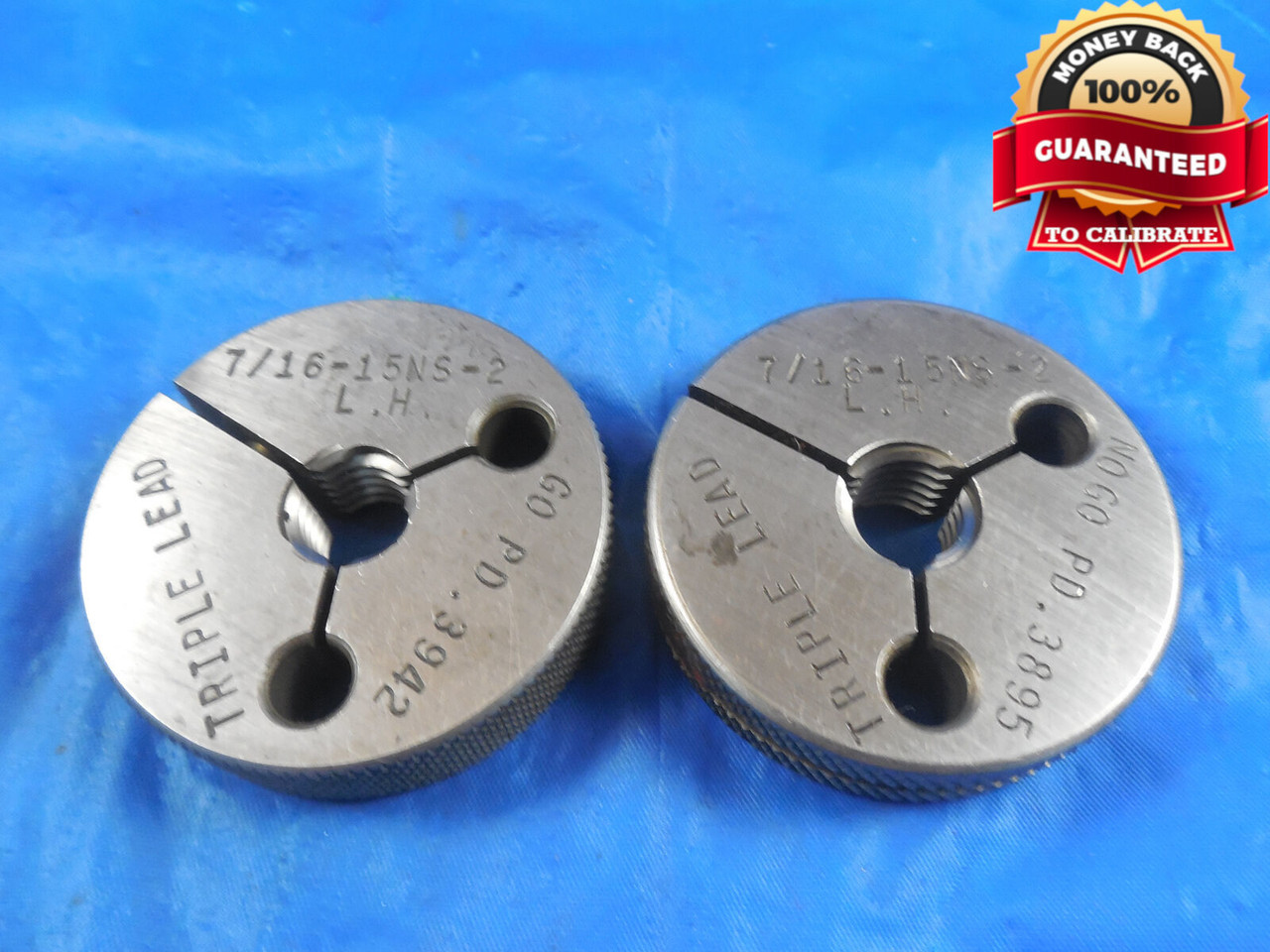 7/16 15 NS 2 LEFT HAND TRIPLE LEAD Thread Ring Gage | CH1620MS | M & J ...