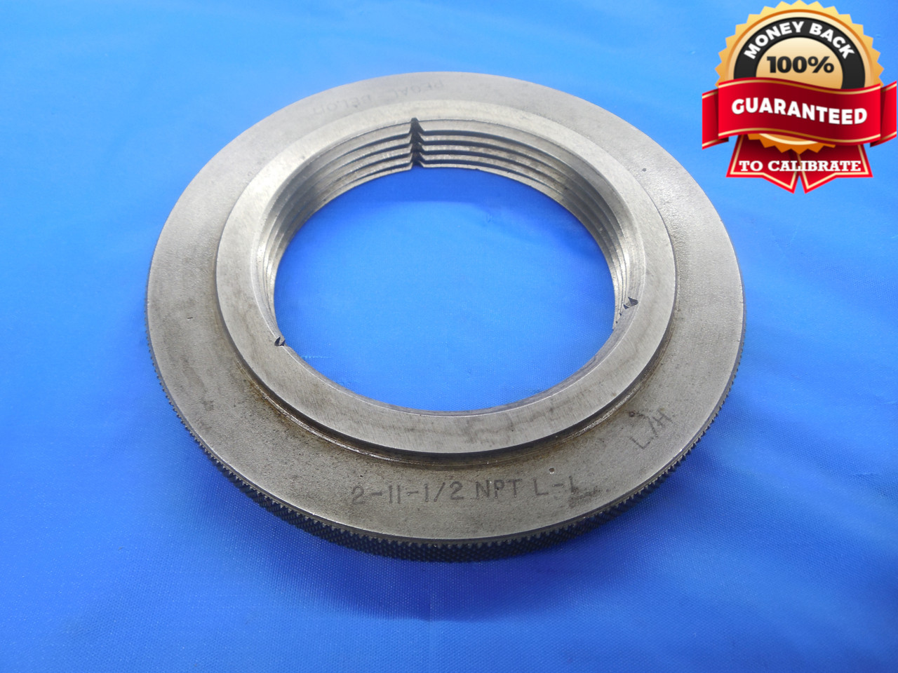 2" 11 1/2 NPT L1 LEFT HAND Thread Ring Gage DW0589FC M & J Tooling LLC