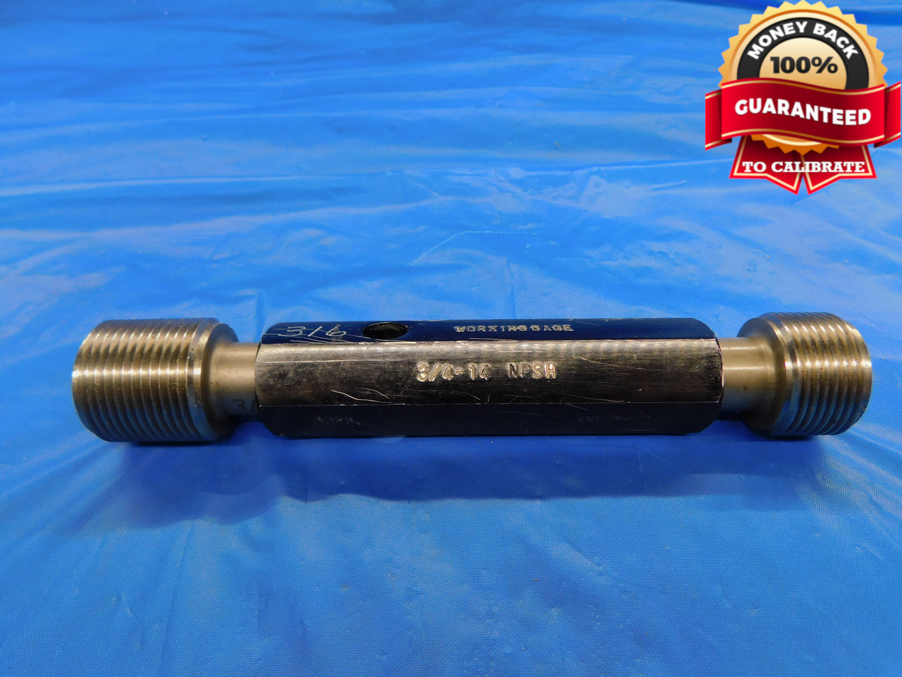 3/4 14 NPSH PIPE THREAD PLUG GAGE .75 GO NO GO P.D.'S = .9964 & 1.0034