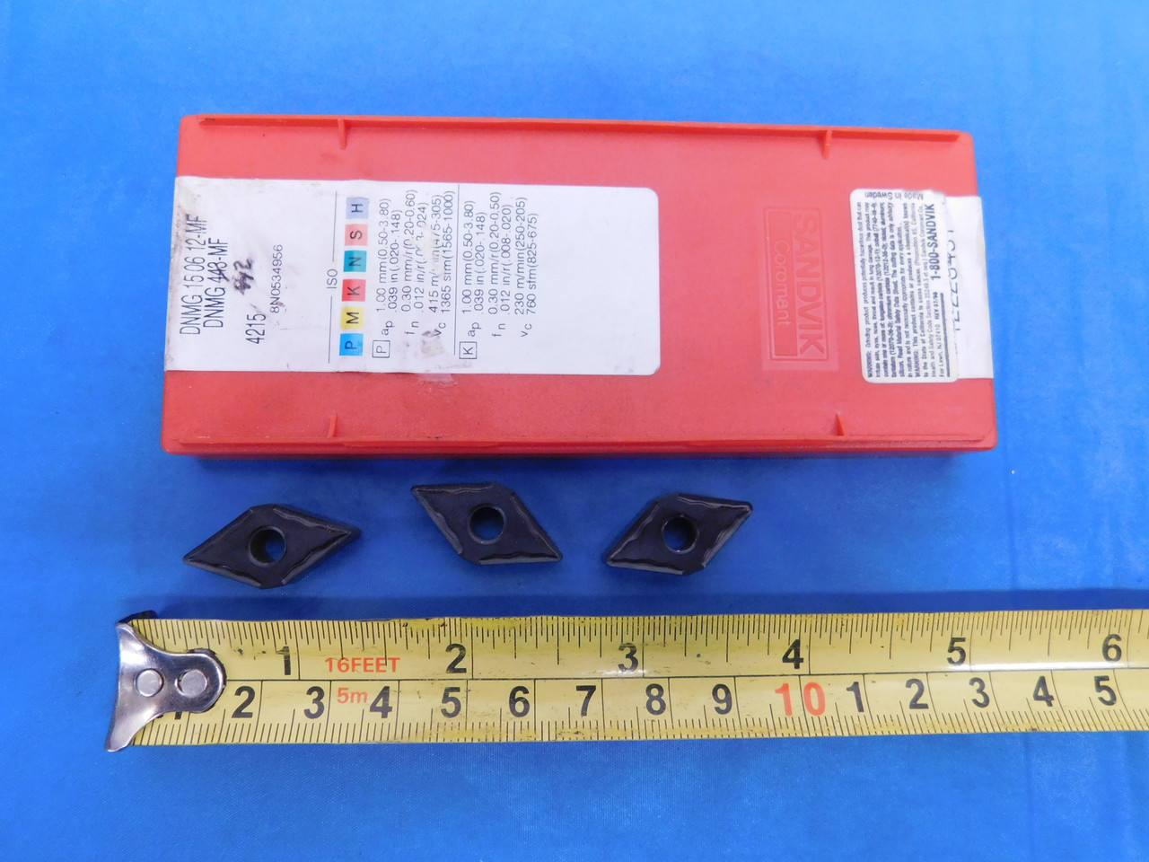 3PCS NEW SANDVIK DNMG 15 06 12-MF 4215 CARBIDE TURNING INSERTS DNMG 443-MF  MS5152EY M  J Tooling LLC