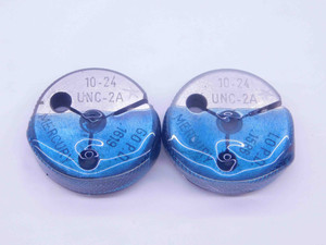 10 24 UNC 2A THREAD RING GAGES #10 .190 .1900 GO NO GO P.D.'S = .1619 & .1586 - DW2298BU