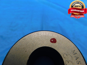 22.2615 CLASS X MASTER PLAIN BORE RING GAGE 22.000 +.262 OVERSIZE 22 mm .8764 - DW18559BB2