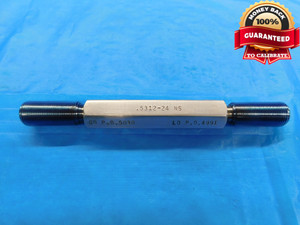 .5312 24 NS SET THREAD PLUG GAGE GO NO GO P.D.'S = .5030 & .4991 17/32 UNS-2A - DW18697RD
