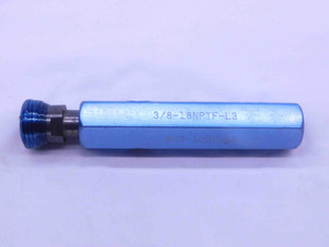 3/8 18 NPTF L3 PIPE THREAD PLUG GAGE .375 .3750 N.P.T.F. DRYSEAL TAPER CHECK - DW18814RD