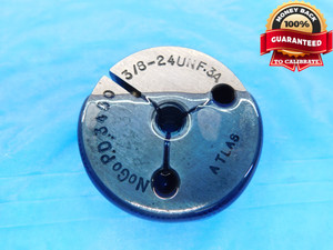 3/8 24 UNF 3A THREAD RING GAGE .375 .3750 NO GO ONLY P.D. = .3450 INSPECTION - DW18843RD