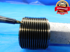 BUDGET 1 3/4 12 NS 3 THREAD PLUG GAGE 1.75 GO NO GO P.D.'S = 1.6959 & 1.7022 - DW18904RD