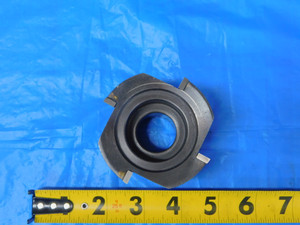 3" O.D. NON-INDEXABLE FACE MILL 1" PILOT 3/8 KEY 4 CARBIDE TIPS 3.0 VERY SHARP! - MS6221BA2