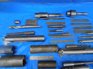 SOUTHBEND LATHE TOOLING LOT ADAPTERS REDUCER SLEEVES DRILL CHUCK BORING BARS - MB11106LVR
