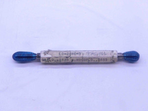 10 24 NC 3 THREAD PLUG GAGE #10 .190 .1900 GO NO GO P.D.'S = .1629 & .1653 UNC-3 - DW19085RD