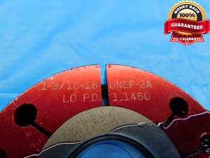 1 3/16 18 UNEF 2A THREAD RING GAGES 1.1875 GO NO GO P.D.'S = 1.1499 & 1.1450 - DW18974BX2