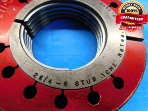 2 1/4 6 STUB ACME 2G THREAD RING GAGES 2.25 GO NO GO P.D.'S = 2.1880 & 2.1668 - DW18951BX2