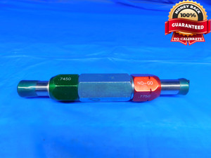 .7450 & .7750 CL ZZ PIN PLUG GAGE GO NO GO .7500 -.0050 3/4 19 mm .745 .775 - CE0041BB2