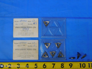 9PCS PRECISION TOOL CO. 3T-7720 L7 CARBIDE GROOVING INSERTS USA MADE TNMC ? - MB11519BV2