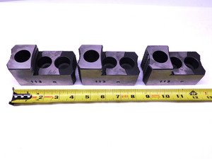 3PC SET 1.5mm x 60 DEG SERRATED TONGUE & GROOVE LATHE CHUCK JAWS STEEL - MB11709CG2