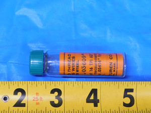 3PC SET VAN KEUREN THREAD MEASURING WIRES FOR CALIBRATION 16 PITCH / TPI .03609"  - MB12009LVR