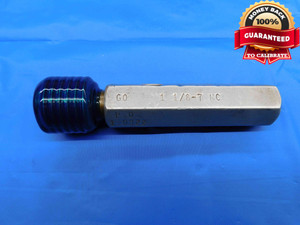 1 1/8 7 NC THREAD PLUG GAGE 1.125 1.1250 GO ONLY P.D. = 1.0322 UNC 2B OR 3B - DW19886RD
