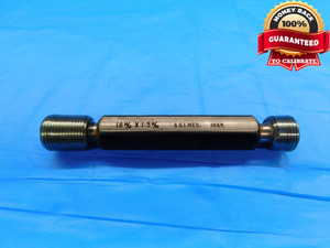 M18 X 1.5 BSI MED INSP. SCREW CALIPER SET THREAD PLUG GAGE 18 GO AND NO GO CHECK - DW20039CE2