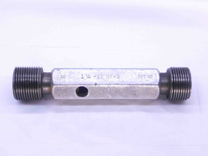 BUDGET 1 1/4 12 NF 3 THREAD PLUG GAGE 1.25 GO NO GO P.D.'S = 1.1959 & 1.1999 - DW20035RD