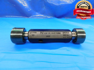 1 1/2 16 WHIT FORM 55 DEG SCREW CALIPER SET THREAD PLUG GAGE 1.5 GO AND NO GO - DW19955CE2