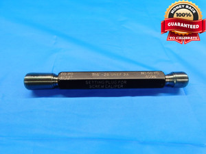 7/16 28 UNEF 2A SCREW CALIPER SET THREAD PLUG GAGE .4375 GO NO GO = .4132 .4096 - DW19971CE2