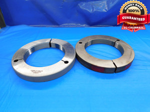 5 1/2 12 UNJ 3A THREAD RING GAGES 5.5 .50 .500 GO NO GO P.D.'S = 5.4459 & 5.4409 - DW20194LVR